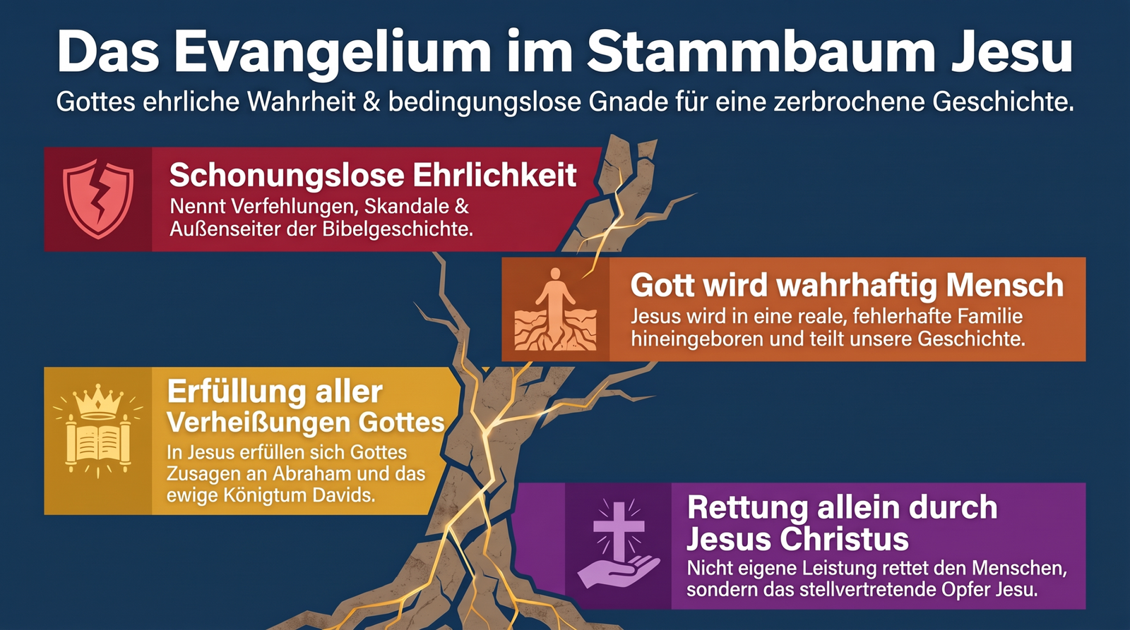 Infografik - Stammbaum Jesu: Gottes Gnade im Chaos